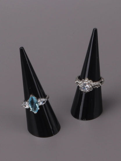 Soporte de Exhibición de Anillo Cónico de Acrílico Transparente - Almacenamiento Elegante para Joyas