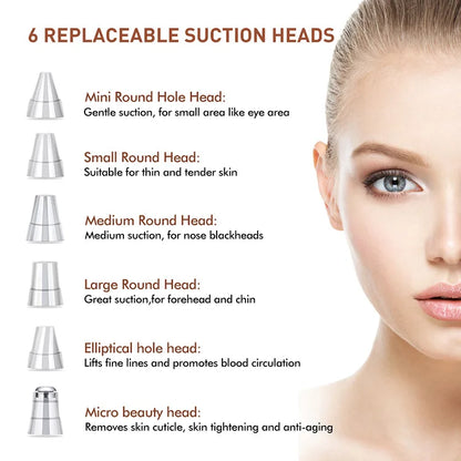 Eliminador Eléctrico de Espinillas y Acné, Limpiador de Poros al Vacío, Máquina para Quitar Puntos Negros, Limpieza Facial Profunda, Herramienta de Cuidado de la Piel