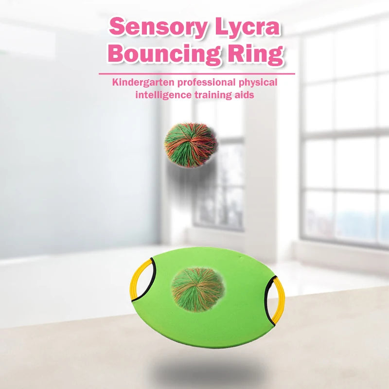 Juguetes de Lanzar y Atrapar para Niños - Juego Sensorial al Aire Libre, Anillo Rebotador con Pelota Elástica