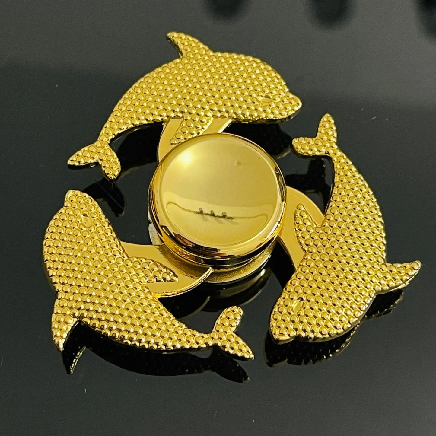 Spinner de Dedo Fresco de Metal para Niños y Adultos - Juguete de Descompresión para Aliviar el Estrés en Color Latón Antiguo
