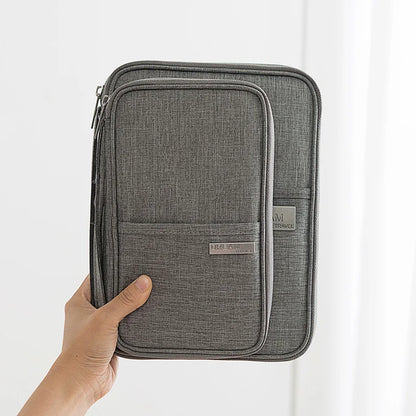 Cartera multifuncional para guardar el pasaporte, estuche organizador para documentos, accesorios de viaje, tarjetero para la familia