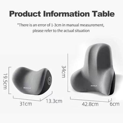 Cojín de Cuello y Soporte Lumbar de Espuma Viscoelástica para Asiento de Coche, Almohada Universal para Cuello y Cintura
