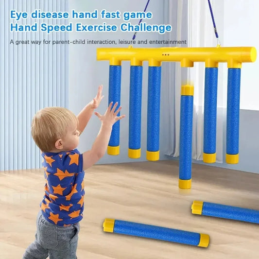 Juego de Palos que Caen para Niños, Juguete de Reacción Rápida y Coordinación, Entrenamiento Interactivo para Padres e Hijos