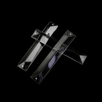 HBL - Colgantes de Cristal K9 para Candelabros, Prisma Rectangular con 1 o 2 Agujeros para Decoración de Lámparas, 1 Pieza