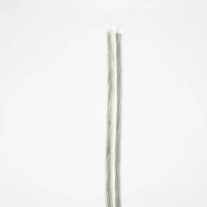 Cable de Cobre de 2 Núcleos Paralelo Transparente, Línea Plana de Alimentación CC para Tira de Luz LED, 1A-7A, 28-18AWG