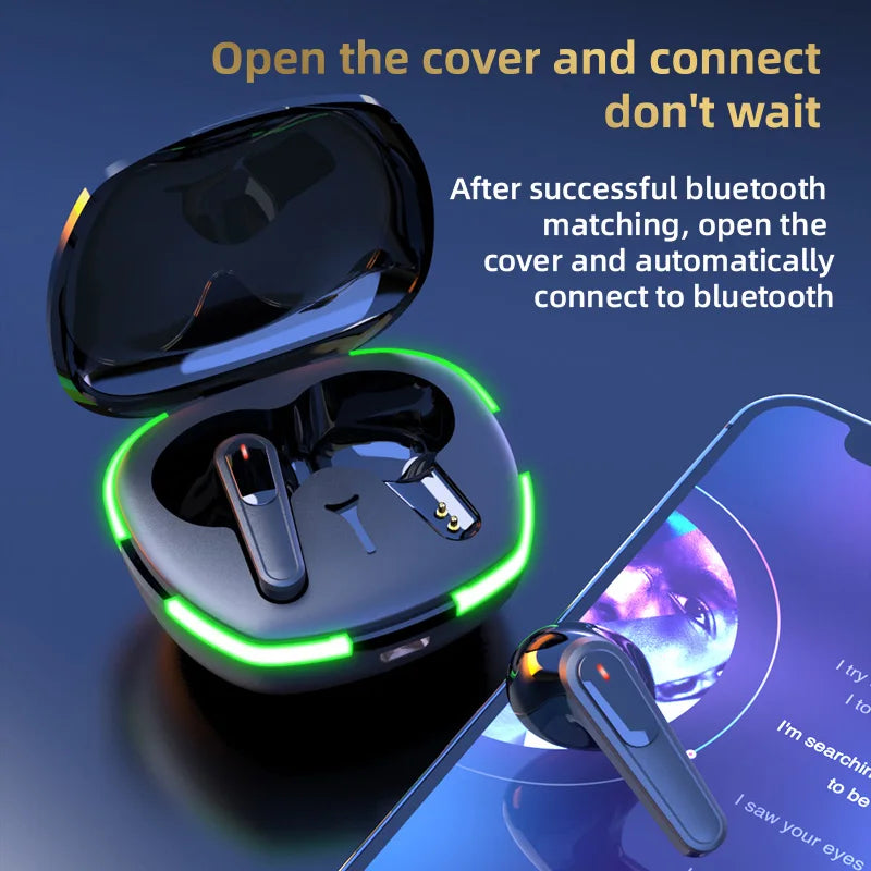 Auriculares Bluetooth Pro 60 TWS Inalámbricos, con Micrófono, Estéreo, Audífonos de Ayuda Auditiva, Auriculares Air Pro, Sonido de Alta Calidad