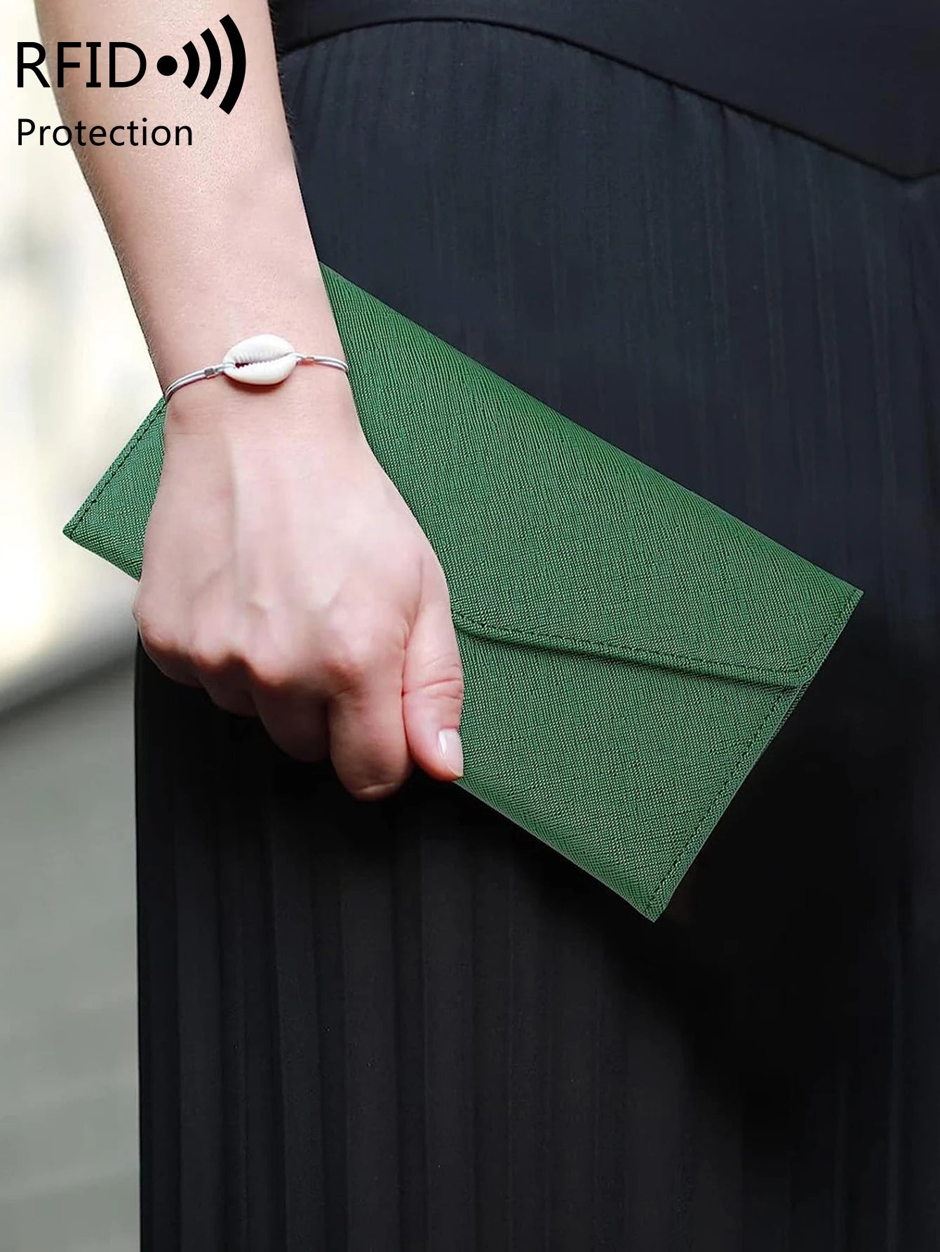 Cartera de viaje RFID para hombre y mujer, tarjetero multifuncional para pasaporte, ID/efectivo/conjunto de pasaporte familiar, Clip para pasaporte