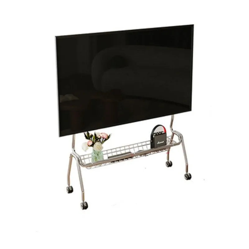 Soporte de TV con ruedas para el hogar, colgador de monitor, muebles simples montados en el suelo, nórdico