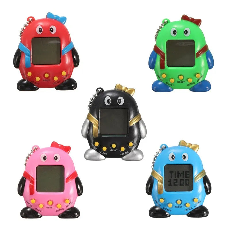Juguete Electrónico Tamagotchi con Forma Creativa de Pingüino - 168 Mascotas en 1, Juguete Electrónico Virtual para Niños, Regalos Divertido