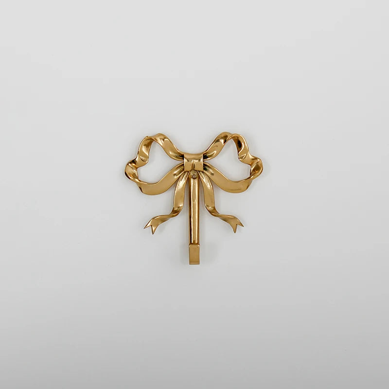 Gancho de ropa Retro nórdico, perchero para dormitorio, porche, baño, decoración de lujo, latón macizo, forma de arco, gancho de pared