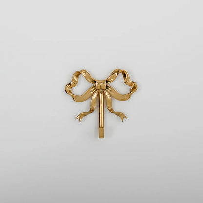 Gancho de ropa Retro nórdico, perchero para dormitorio, porche, baño, decoración de lujo, latón macizo, forma de arco, gancho de pared