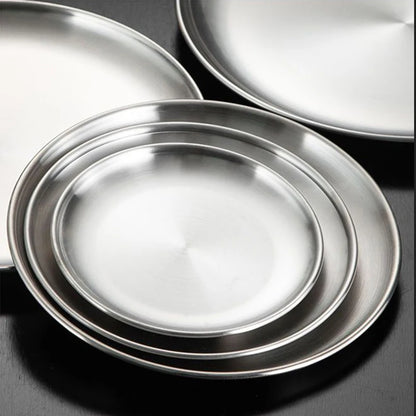 Bandeja de Acero Inoxidable para Picnic y Camping – Resistente, Fácil de Limpiar y Apta para Cocina, Frutas y Snacks