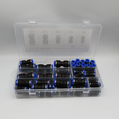 Juego de 60 Conectores Neumáticos Rápidos PU para Mangueras de Aire y Agua - Acoples de Liberación Rápida 4-6-8mm