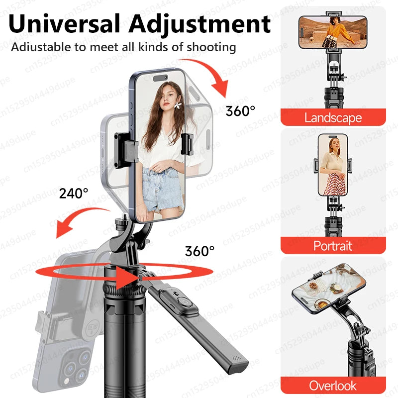 Trípode Extensible con Control Remoto Bluetooth, Soporte para Teléfono y Rosca 1/4'', Monopod de 72 Pulgadas para Smartphone, Cámaras y Proyectores