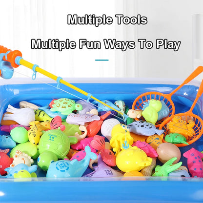 Set de Juguetes de Pesca para Niños - Juego Acuático Magnético con Varas y Peces