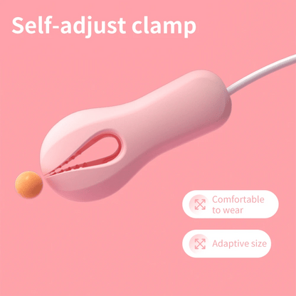 Pinza Eléctrica para Pezones con Vibrador, Masajeador de Pecho, Estimulador Bondage, Juguete Sexual para Mujeres y Parejas, 10 Modos