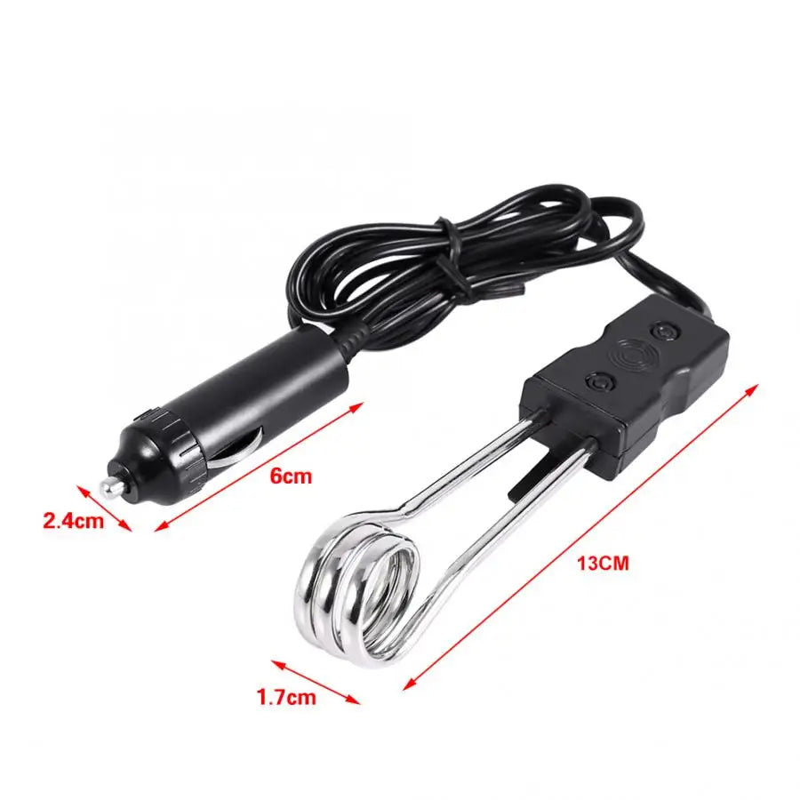 Calentador de Agua Inmerso Eléctrico Portátil 12V/24V | Calentador Instantáneo para Auto