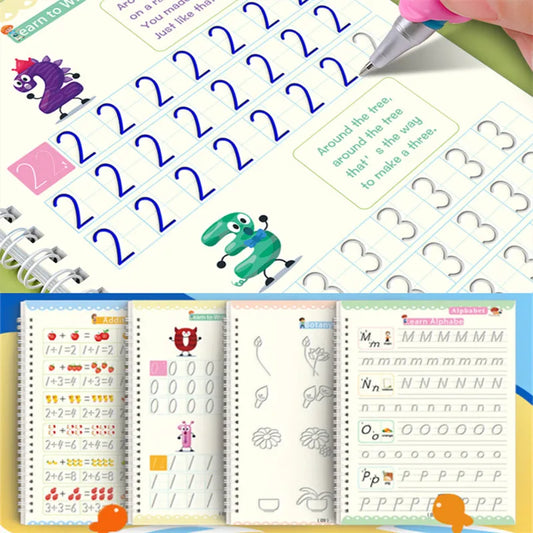 Cuaderno Mágico Reutilizable para Niños - Juguete Educativo Montessori de Escritura y Dibujo