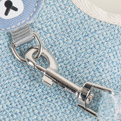 Conjunto de Arnés y Correa para Conejo, Chaleco Acolchado para Mascotas, Accesorios Lindos para Caminar al Aire Libre