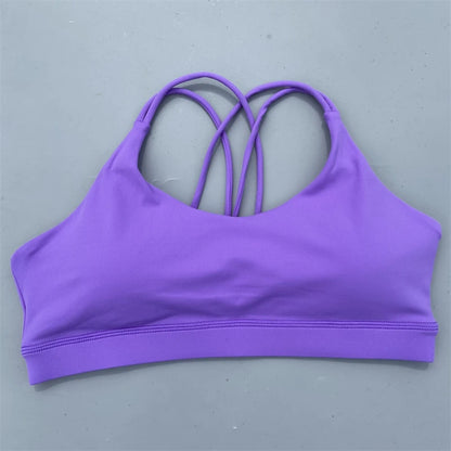 Brasier Deportivo para Mujer con Tirantes Cruzados, Top de Yoga Alto Impacto, Sujetador de Fitness, Crop Top para Ejercicio y Running, Con Almohadilla Removible