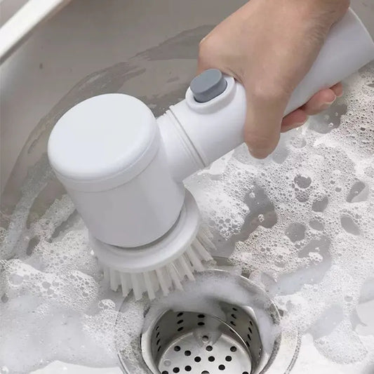 Brocha de Limpieza Eléctrica Multiusos para Cocina y Baño - Cepillo Inalámbrico Portátil para Platos, Ollas y Sartenes