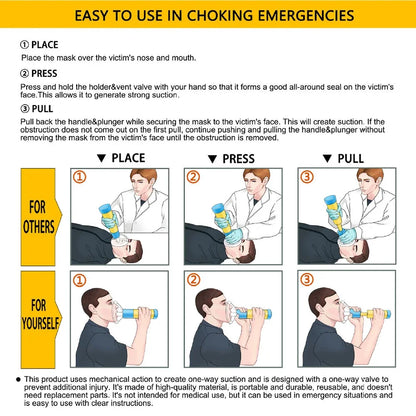 Kit de Primeros Auxilios Antiasfixia para Adultos y Niños - Mascarilla de Emergencia con Válvula Respiratoria (4 Piezas, 2 Tamaños)