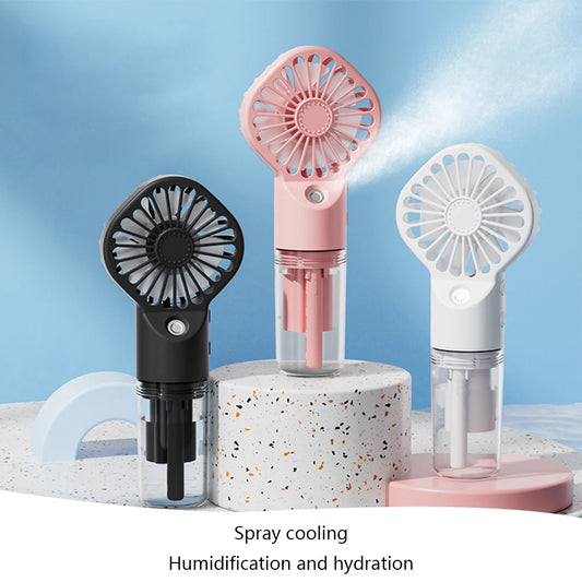 Mini Aire Acondicionado Portátil USB Recargable | Humidificador y Ventilador de Nebulización para Hogar/Oficina/Dormitorio