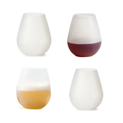 Vasos de Vino Silicona 400ml | Copas Plegables y Portátiles para Viajes, Picnic, Camping y Piscina | Taza Reutilizable para Bebidas - Resistente al Calor