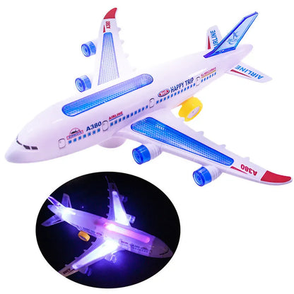 Avión de Juguete Infantil con Luces LED y Sonido – Modelo de Avión para Armar DIY, Juguete Eléctrico para Niños, Regalo de Cumpleaños para Niños