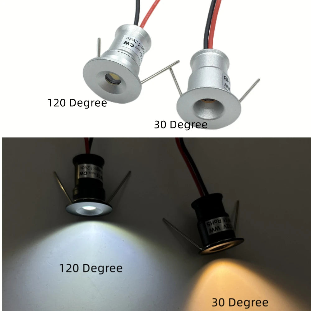 Mini Downlights Led 12V con Control Remoto 1W Spotlights Led Regulables Escaleras Luces de Armario 220V Focos Empotrables para Iluminación de Techo