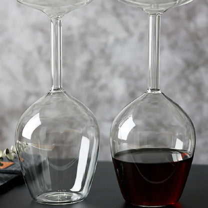 Copa de Vino Invertida 13.5oz | Regalo Único para Cócteles, Licores y Decoración de Bar en Casa