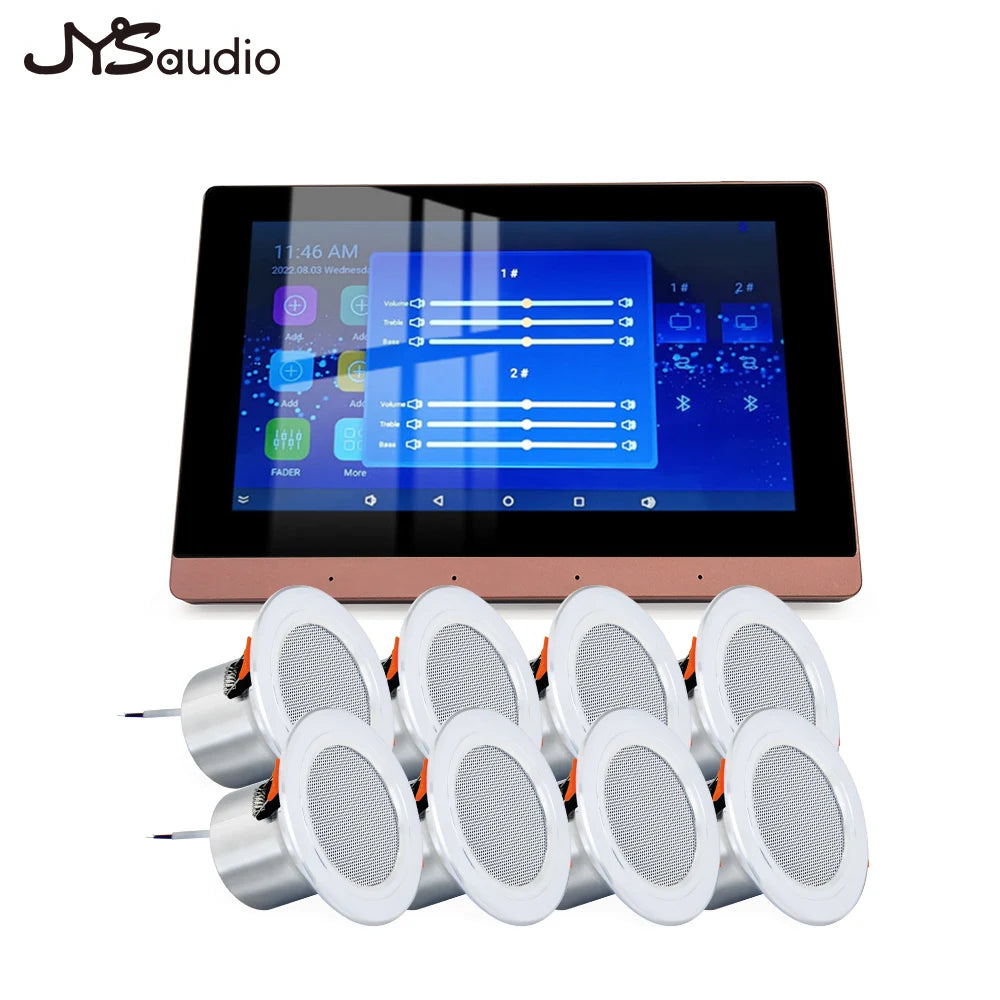 Amplificador de Sonido para Teatro en Casa Inteligente con WiFi y Bluetooth - Panel de Música Android Empotrado en Pared - Altavoces Estéreo Mini de Techo para Hotel y Residencial
