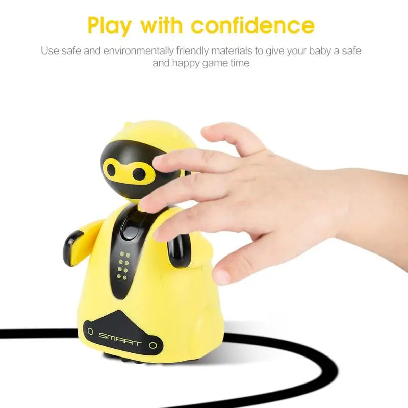 Robot de Inducción que Sigue Líneas – Juguete Educativo Interactivo para Niños | Robot Pingüino Eléctrico con Sensor Óptico