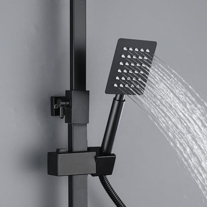 Grifo de Ducha Negro con Caño Largo, Multifuncional de Acero Inoxidable 304, Grifo de Bañera con Bidet Rociador de Agua Caliente y Fría