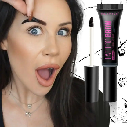 Crema de Tinte para Cejas Semipermanente Waterproof, Gel para Tatuaje de Cejas de 3 Días de Larga Duración, Desprendible, Maquillaje Cosmético