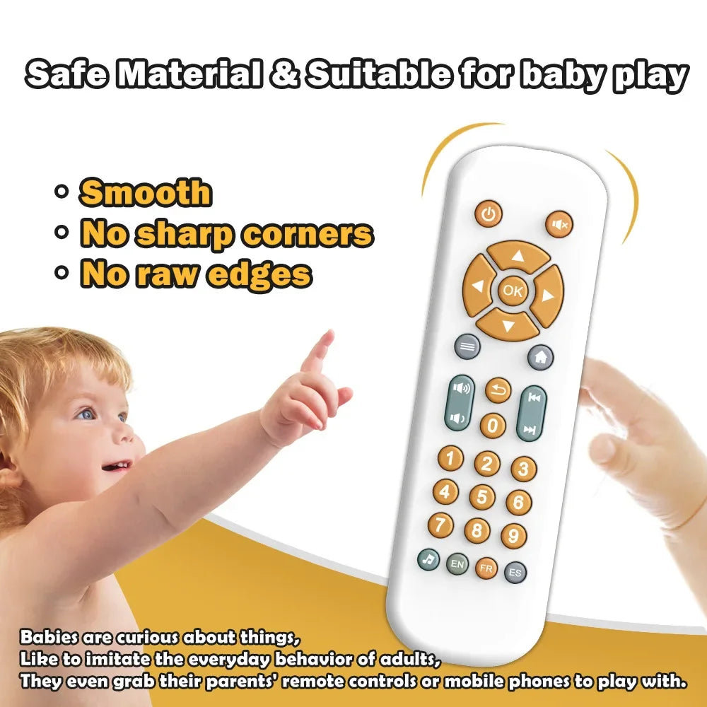 Control Remoto de Juguete para Bebé con Música y Luces, Juguete Sensorial para Niños de 1 a 3 Años