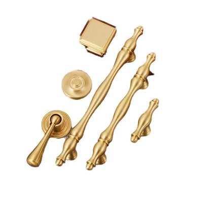 Manijas para Muebles de Latón Macizo Francés - Pomo y Manija de Puerta de Armario, Ideal para Cajones de Cocina Americana
