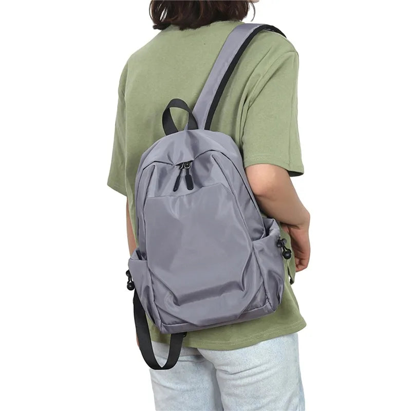 Men's Backpack Fashion Small Black Shoulder School Bag For Man 2024 Canvas Designer Waterproof Sports Travel Male Backpacks