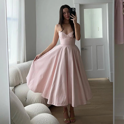Vestidos de Cumpleaños de Lujo  para Mujeres – Elegantes Vestidos de Tirantes para Otoño y Fiestas