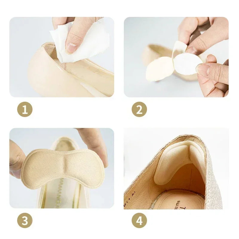 12 Piezas de Almohadillas para Talones - Parches Adhesivos para Alivio del Dolor y Protección de Pies