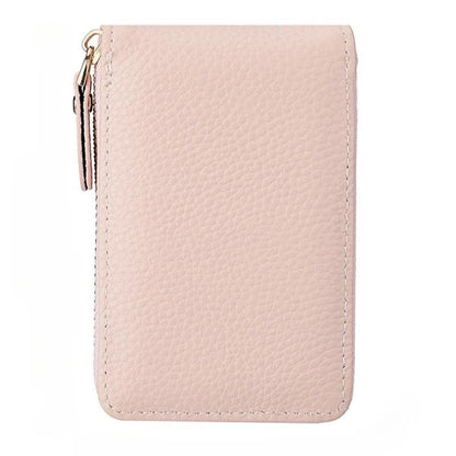 Solid Color Lichee Pattern Short Wallet Zipper Around Coin Purse Women's Credit Card Holder