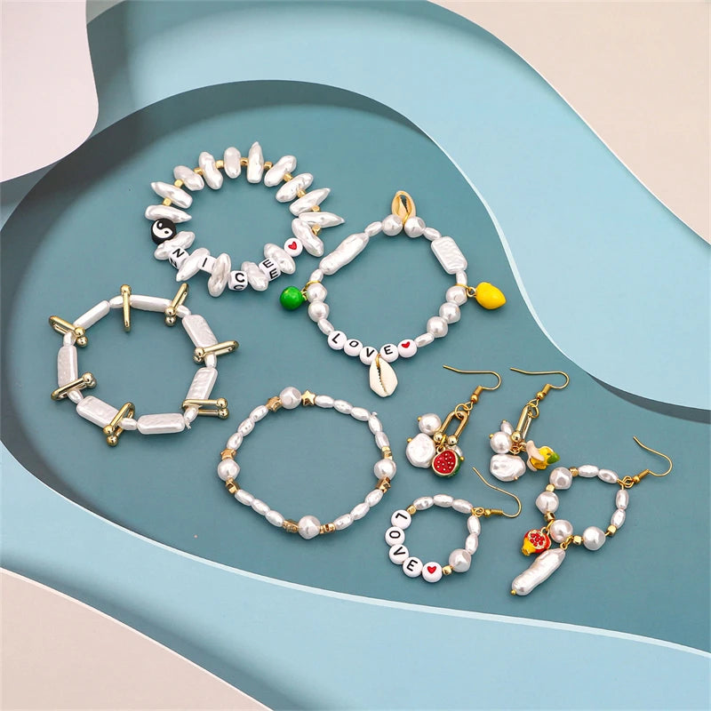 Cuentas de Perlas de Imitación ABS Irregulares - Accesorios para Pendientes, Collares y Pulseras DIY