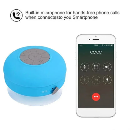 Mini Bocina Bluetooth Portátil Impermeable con Ventosa y Micrófono Integrado | Altavoz para Teléfono y Ducha, Regalo Ideal