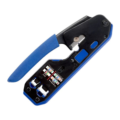 Herramienta de Engarce RJ45 para Redes - Alicate Crimpador de Cable de Red, Pelacables, Cortador - Clips Ethernet RJ45 RJ12 RJ11 Cat6 Cat5e Cat5