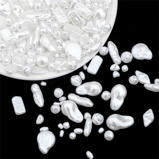 Cuentas de Perlas de Imitación ABS Irregulares - Accesorios para Pendientes, Collares y Pulseras DIY