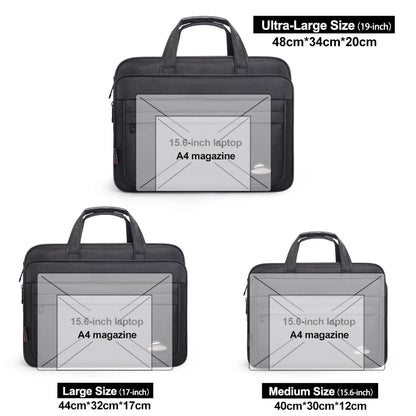 Maletín de Gran Capacidad para Hombre – Bolsa de Negocios para Laptop de 15.6", 17" y 19", Bolsa de Hombro de Lona con Compartimentos de Organización
