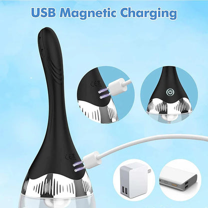 Limpiador de Enema Anal de Silicona con Bidé Eléctrico Automático: Bulbo de Enema con 3 Velocidades para Limpieza del Colon en Baño