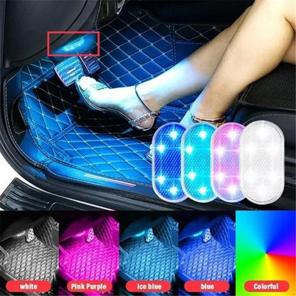 Luces LED Inalámbricas para Interior de Coche | Luz de Acento de Neón Automotriz Recargable por USB