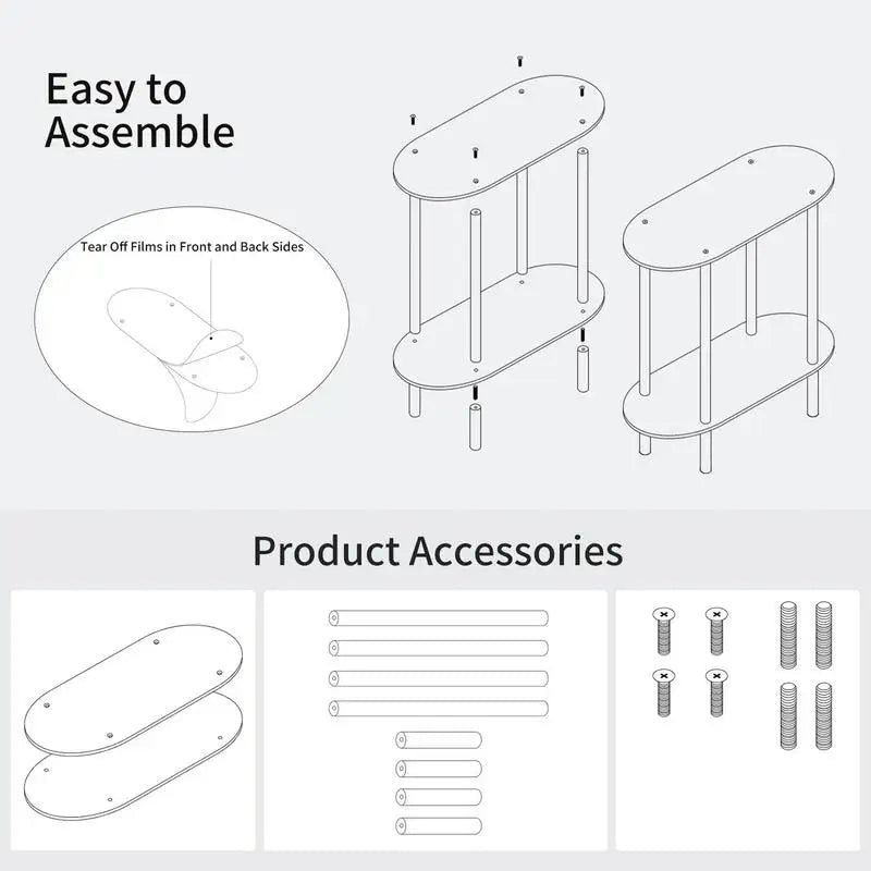 Mesa Auxiliar Transparente de Acrílico - Mueble de Almacenamiento Moderno para Decoración del Hogar