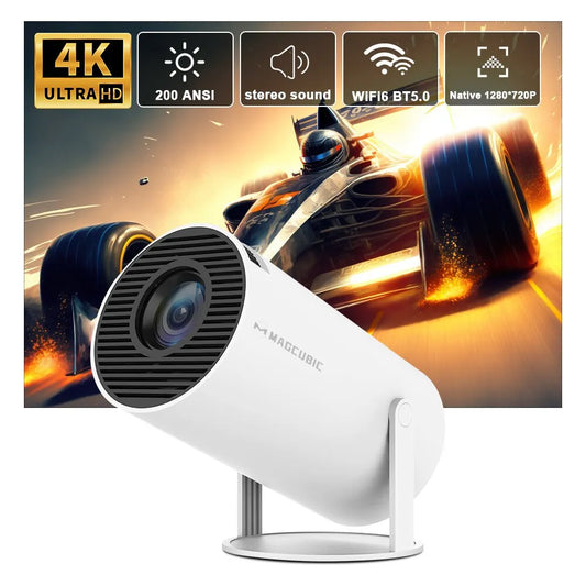 Proyector Magcubic HY300 4K Android 11 | Doble Wifi6 200 ANSI | Allwinner H713 | BT5.0 | Cine en Casa 1080P 1280x720P